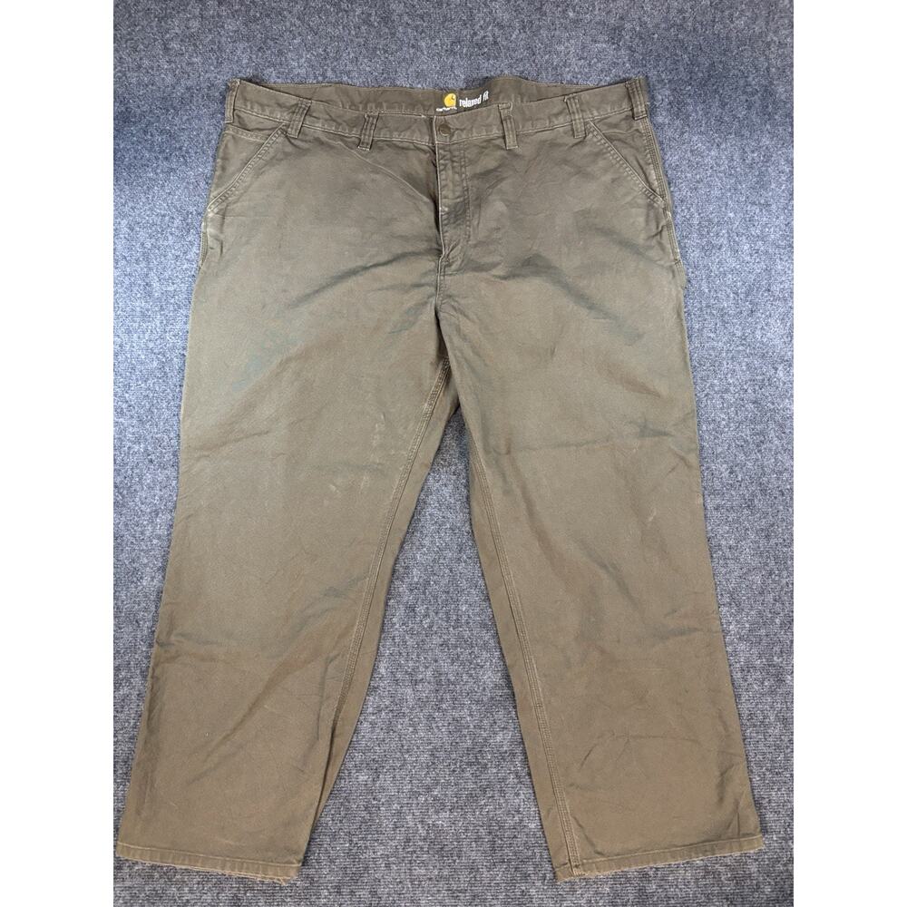 Carhartt Work Pant Mens 50x30 Tan Stretch Relaxed Fit